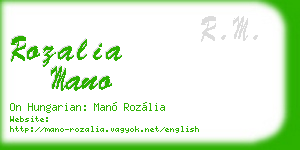 rozalia mano business card